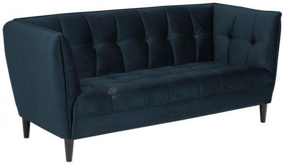 Granatowa sofa glamour na nóżkach Jonna Actona 182x82 cm meblobranie